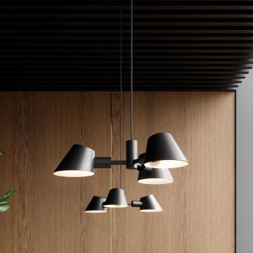 Design for the People Stay 3-Spot - lampe suspendue - Ø 60 x 319,4 cm - noir