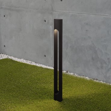 Nova Luce Ellery - lampe de jardin - Ø 8 x 80 cm - 12W LED inclus - IP65 - noir sablé