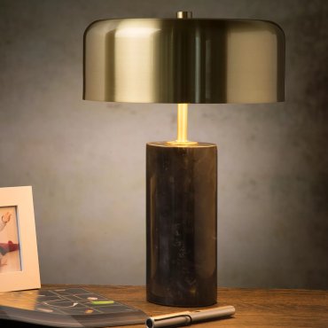 Lucide Mirasol - lampe à poser - 36,5 cm - noir et or