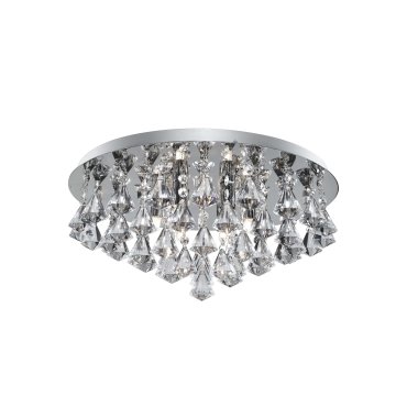 Searchlight Hanna - plafonnier - Ø 45 x 20 cm - chrome