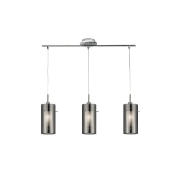 Searchlight Duo 2 - lampe suspendue - 71 x 12 x 130 cm - verre fumé et dépoli