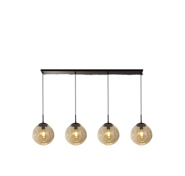 Searchlight Punch - lampe suspendue - 146,5 x 120 cm - noir et champagne