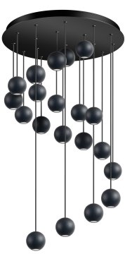 ETH Grace - lampe suspendue - Ø 4,8 x 400 cm - 80W LED dimmable inclus - noir
