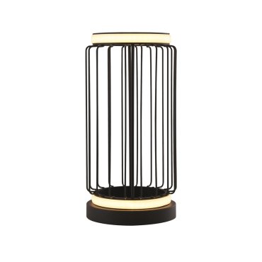 Searchlight Circolo - lampe de table - Ø 16 x 33 cm - 12W LED inclus - noir et blanc