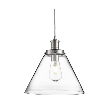 Searchlight Pyramid - lampe suspendue - Ø 29 x 100 cm - transparent et chromé
