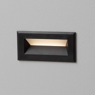 Nova Luce Vivion - applique encastrée - 10 x 5 x 6,5 cm - 1W LED inclus - IP54 - noir sablé