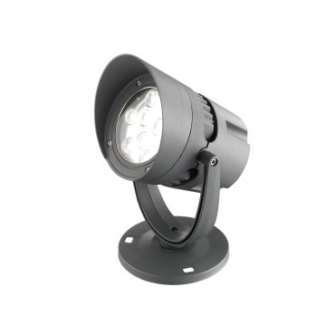 Nova Luce North - spot au sol - 20 cm - 18W LED inclus - IP65 - gris foncé