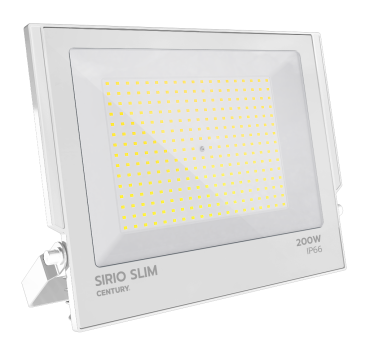 Century Italia Sirio Slim - projecteur - 36,6 x 3,4 x 30,3 cm - 200W LED inclus - 4000K - IP66 - blanc