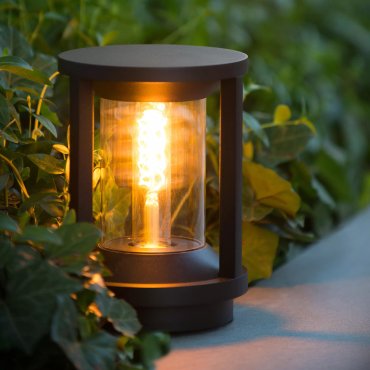 Lucide Cadix - lampe sur pied - Ø 16 x 22 cm - IP65 - noir