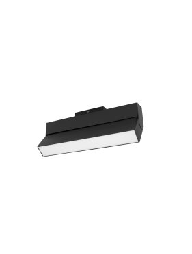 Nova Luce Buxton L - luminaire pour système de rail magnétique - 27,4 x 3,4 x 11,6 cm - 15W TRIAC dimmable LED inclus - inclinable - noir sable