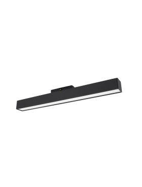Nova Luce Buxton L - luminaire sur rail magnétique - 40,2 x 3,5 x 5,2 - 22W LED inclus - blanc chaud couleur de lumière - noir