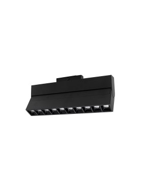 Nova Luce Buxton L - luminaire pour système de rail magnétique - 27,4 x 3,4 x 11,6 cm - 15W TRIAC dimmable LED inclus - inclinable - noir sable