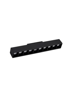 Nova Luce Buxton L - luminaire pour système de rail magnétique - 26,9 x 3,5 x 5,1 cm - 15W TRIAC LED dimmable inclus - noir sable