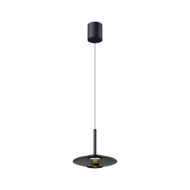 Artdelight Madison – suspension – Ø 22 x 200 cm – 11W dimmable LED inclus – IP20 – noir et fumé