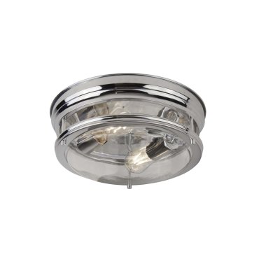Searchlight Edinburgh - plafonnier - Ø 35 x 14,5 cm - IP44 - chrome