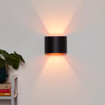 Lucide Xio - applique murale avec angle de faisceau réglable - 11 x 13 x 9,7 cm - LED dimmable 3,5W incluse - noir