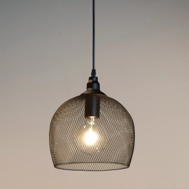 Lucide Mesh medium - lampe suspendue - Ø 22 x 150 cm - noir