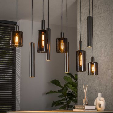 Vico Sepiora - lampe suspendue - 116 x 22 x 150 cm - sienne brûlée