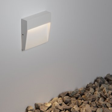 Nova Luce Toby - applique murale extérieure - 10,5 x 10,5 x 2,2 cm - 3W LED inclus - IP54 - blanc sablé
