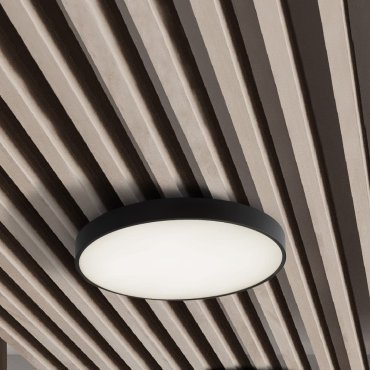 Nova Luce Perfect Profile - plafonnier sur télécommande (incl.) - Ø 100 x 10 cm - 120W LED dimmable inclus - 2700K-6000K - noir