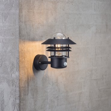 Nordlux Blokhus Sensor - applique murale extérieure avec détecteur de mouvement - 22 x 23 cm - IP54 - noir