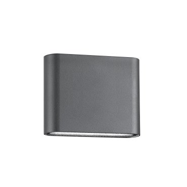 Nova Luce Soho - applique murale extérieure - 12 x 3 x 9 cm - 2 x 3W LED inclus - IP54 - gris foncé