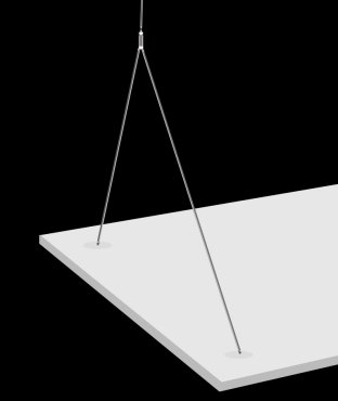 Century Italia - kit de suspension pour panneaux Quadro LED - 150 cm