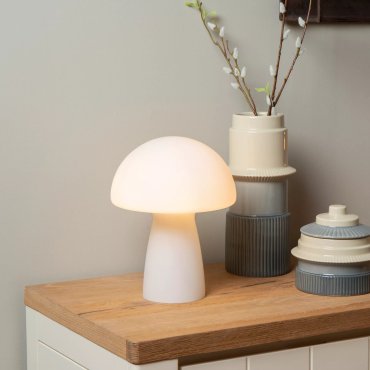 Lucide Fungo - lampe à poser - Ø 23 x 28 cm - blanc