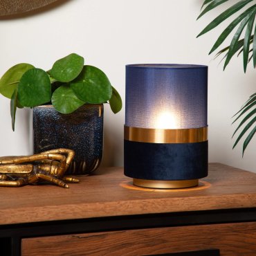 Lucide Extravaganza Tusse - lampe à poser - Ø 15 x 22 cm - bleu