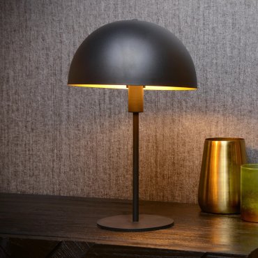 Lucide Siemon - lampe à poser - Ø25 x 40 cm - noir