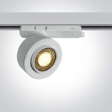 ONE Light COB Zoomable Range - spot sur rail - Ø 8 x 4,5 cm - 15W LED inclus - blanc
