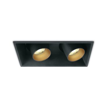 ONE Light Cylindres COB encastrés - spot encastré - 172 x 91 mm, 165 x 85 mm taille d'encastrement - 2 x 11W LED inclus - noir