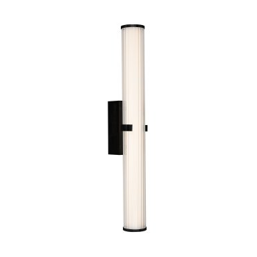 Searchlight Clamp - applique murale - 63 x 8,5 cm - 21W LED dimmable inclus - IP44 - noir et transparent