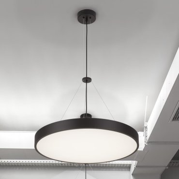 Nova Luce Perfect Profile - lampe suspendue - Ø 40 x 120 cm - 24W LED dimmable inclus - noir