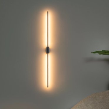Lucide Marnik - applique murale - 97,5 x 10 x 5 cm - 18W LED dimmable inclus - noir et or