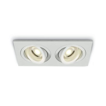 ONE Light Dual Ring GU10 Range - spot encastrable - 176 x 94 mm, 162 x 82 mm encastrable - blanc