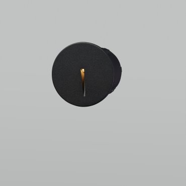 Nova Luce Aizen - applique encastrée - Ø 7 x 6,5 cm - 3W LED inclus - IP54 - anthracite foncé