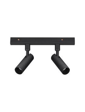 Nova Luce Buxton L - luminaire sur rail magnétique - 24,5 x 15,1 x 3,2 cm - 10W LED inclus - blanc chaud couleur de lumière - noir