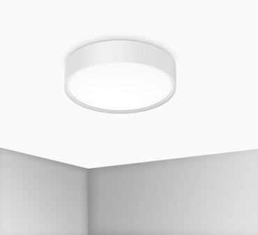 Century Italia Blanca Luxe - plafonnier - Ø 30 x 7 cm - 17W LED inclus - blanc