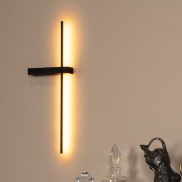 Lucide Segin - applique murale - 60 x 22 x 22 cm - 6W LED inclus - noir