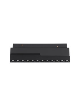 Nova Luce Ultra Slim - luminaire sur rail - 19,5 x 8,1 cm - 12W DALI dimmable LED inclus - inclinable - blanc chaud couleur de lumière - noir