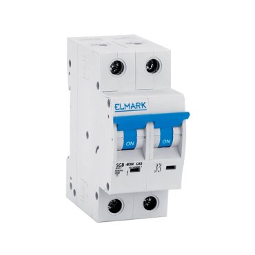 Disjoncteur Elmark - 2 pôles - 20A - 6kA