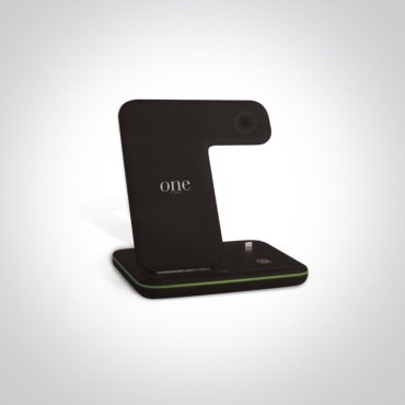 ONE Light Gadgets - chargeur sans fil pour appareils intelligents - 13,6 x 10,1 x 13,6 cm - noir