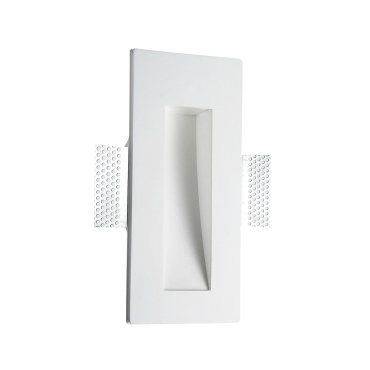 Nova Luce Eurona - applique encastrée - 24,5 x 10,8 cm - 1W LED inclus - crépi blanc