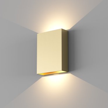 Artdelight Memphis – applique murale – 4 x 12 x 16 cm – 6W LED inclus – IP65 – or brossé