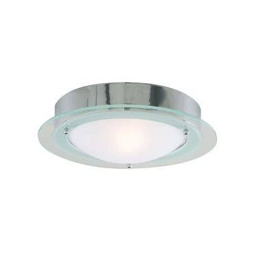 Searchlight Bathroom Flush - plafonnier de salle de bains - Ø 30 x 10 cm - IP44 - chrome