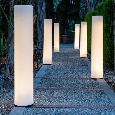 New Garden Fity 160 - lampadaire d'extérieur - Ø 19 x 160 cm - 20W LED inclus - IP65 - blanc - couleur de lumière blanc chaud