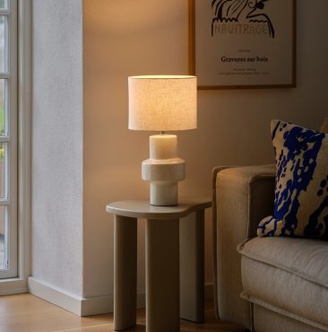 Nordlux Dugan - lampe à poser - Ø 25 x 47 cm - beige