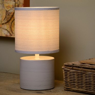Lucide Greasby - lampe à poser - 26cm - gris