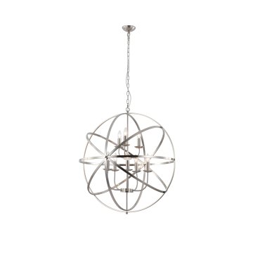 Searchlight Orbit - lampe suspendue - Ø 80 x 200 cm - argent satiné